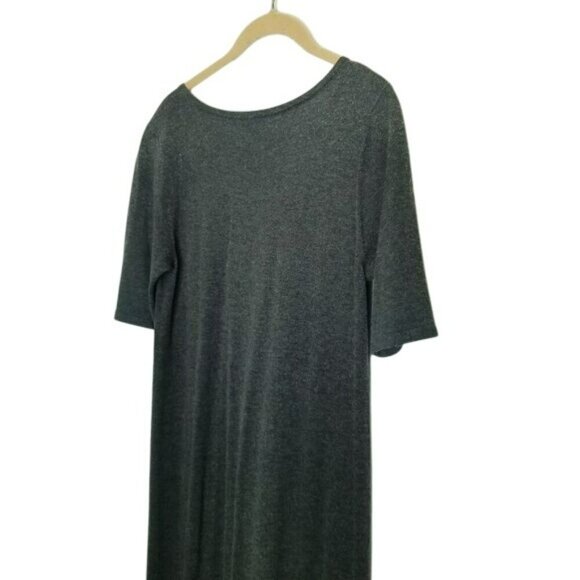 J.Jill Petite S Viscose Wool Blend Gray Maxi Dress Dry Clean - Picture 11 of 15